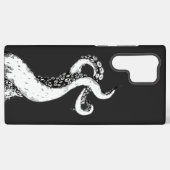 黒のSamsung携帯ケースに描かれたタコの触手 Samsung Galaxyケース (裏面横)