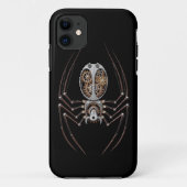 黒のSteampunkのくも Case-Mate iPhoneケース (裏面)