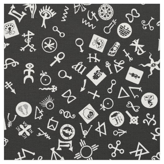 黒のSymboliconの白 ファブリック (クローズアップ)