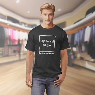 黒のTシャツのビジネス名とロゴ Tシャツ