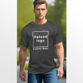 黒のTシャツのビジネス名とロゴ Tシャツ