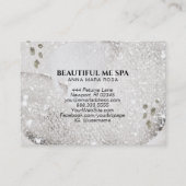 *~*黒のTaupeグリッター抽象芸術名刺 名刺 (裏面)