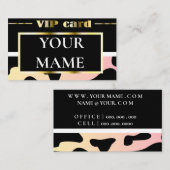 黒のvipカードと金ゴールド 名刺 (正面/裏面)