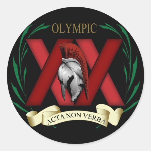 黒のXXイメージ ラウンドシール (正面)