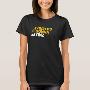黒のYinzに行くYinzers Tシャツ