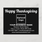 黒はがき上のビジネス感謝の挨拶 ポストカード (正面)