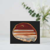 黒はがき上の研磨紙スライス写真 ポストカード (スタンド正面)