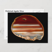 黒はがき上の研磨紙スライス写真 ポストカード (正面/裏面)