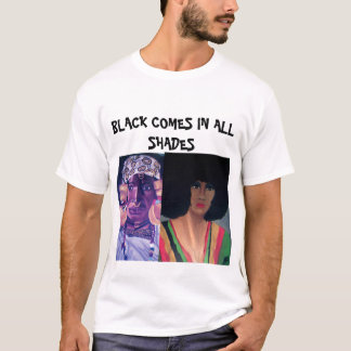 黒はすべての陰のティー入って来ます Tシャツ