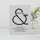 黒はっきりしたとグレー結婚の 招待状 (スタンド正面)