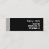黒はっきりしたと灰色のパーソナルトレーナー スキニー名刺 (裏面)