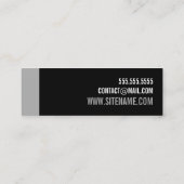 黒はっきりしたと灰色のパーソナルトレーナー スキニー名刺 (裏面)