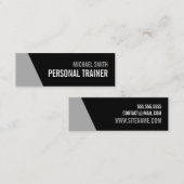 黒はっきりしたと灰色のパーソナルトレーナー スキニー名刺 (正面/裏面)