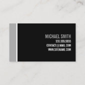 黒はっきりしたと灰色のパーソナルトレーナー 名刺 (裏面)