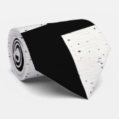 黒はっきりしたと白のグリ芸術的ッドネックタイ ネクタイ (ロール)