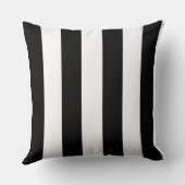 黒はっきりしたと白のストライプ クッション (裏面)