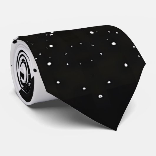 黒はっきりしたと白の斑点のあるダイヤモンドネックタイ ネクタイ (ロール)