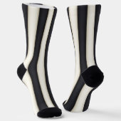 黒はっきりしたと白の縦ストライプ列 ソックス (傾斜あり)