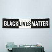 黒はっきりしたと白の黒の生命物質 横断幕 (トレードショー)