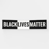 黒はっきりしたと白の黒の生命物質 横断幕 (横)