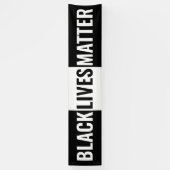 黒はっきりしたと白の黒の生命物質 横断幕 (縦)