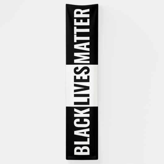 黒はっきりしたと白の黒の生命物質 横断幕 (縦)