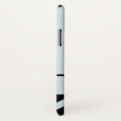 黒はっきりしたと薄いグレーのストライプ – あなたの名前 Case-Mate iPhoneケース (裏面/右)