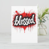 黒はっきりしたと赤の「賛美」 招待状 (スタンド正面)