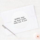 黒はっきりしたのエレガントタイポグラフィ姓 ラウンドシール (封筒)