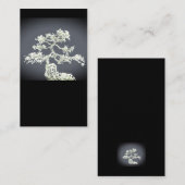 黒はっきりしたの芸術的自然アート 名刺 (正面/裏面)