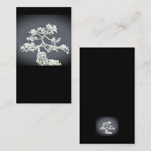 黒はっきりしたの芸術的自然アート 名刺 (正面/裏面)