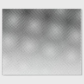 黒はっきりしたアートと白のモイ模様 ラッピングペーパー (フラット)