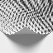 黒はっきりしたアートと白のモイ模様 ラッピングペーパー (角)