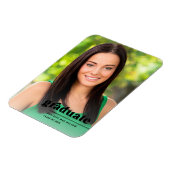 黒はっきりしたタイポグラフィ写真院発表 マグネット (左側)