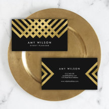 黒はっきりしたフェイクエレガント金ゴールド幾何