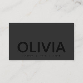 黒はっきりしたモダンタイポグラフィ名刺 名刺