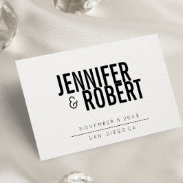 黒はっきりしたモダンミニマルで日付を保存 案内ポストカード