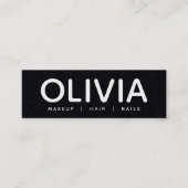 黒はっきりしたモダン名刺 スキニー名刺 (正面)