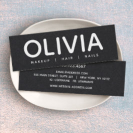 黒はっきりしたモダン名刺 スキニー名刺