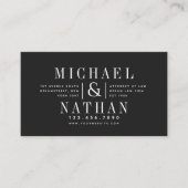 黒はっきりしたモダン弁護士弁護士 名刺 (正面)