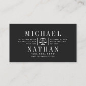 黒はっきりしたモダン弁護士弁護士 名刺 (正面)