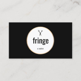 黒はっきりしたモダン白美容師サロン 名刺