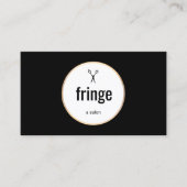 黒はっきりしたモダン白美容師サロン 名刺 (正面)