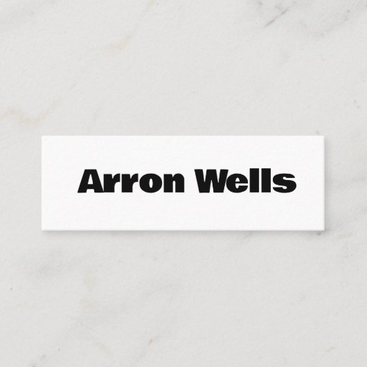 黒はっきりしたモダン白 スキニー名刺 (正面)