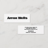 黒はっきりしたモダン白 スキニー名刺 (正面/裏面)