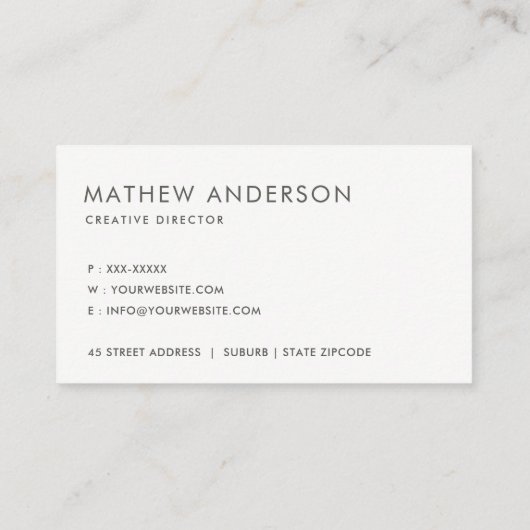 黒はっきりしたモダン角ストライプの線パターン 名刺 (裏面)