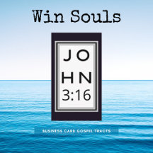 黒はっきりしたヨハネ3:16福音書の名刺