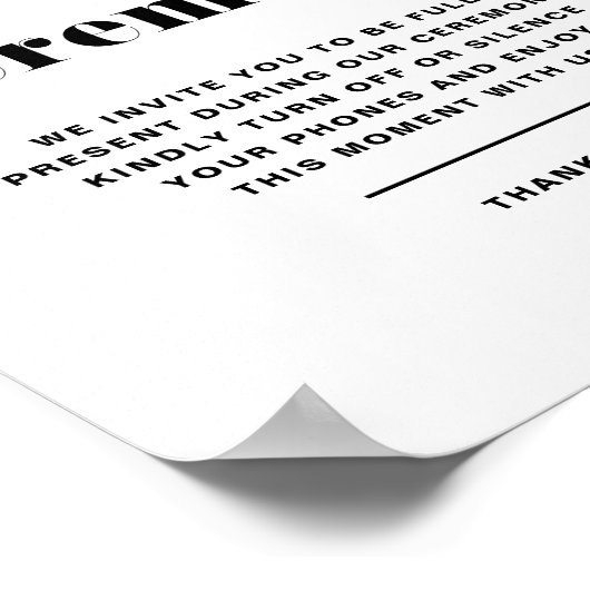 黒はっきりしたレトロタイポグラフィ開栓式 ポスター (角)