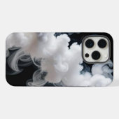 黒はっきりした上の煙の渦巻き – 電話ケース iPhoneケース (裏面横)