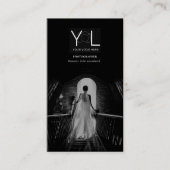 黒はっきりした写真家QRコードSNS写真 名刺 (正面)